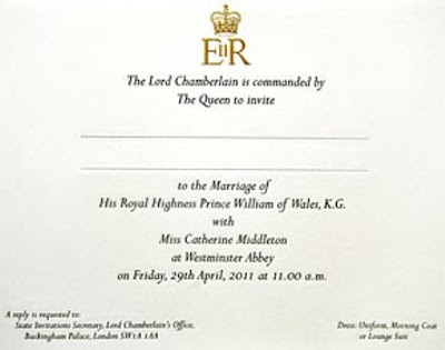 kate and prince william wedding invitation. Prince William and Kate