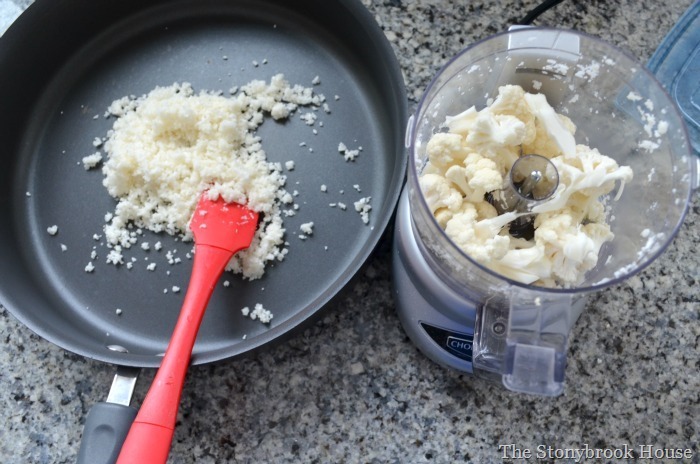 Chop up cauliflower