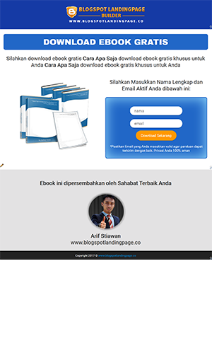  adalah senjata ampuh untuk menarik perhatian pembaca pada pandangan pertama Blogspot Landing Page Builder