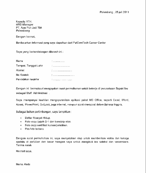Tips Cara Menulis Lamaran Kerja  ServerSearch