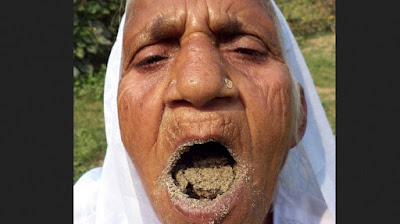 During 63 Years, She Eating Sand