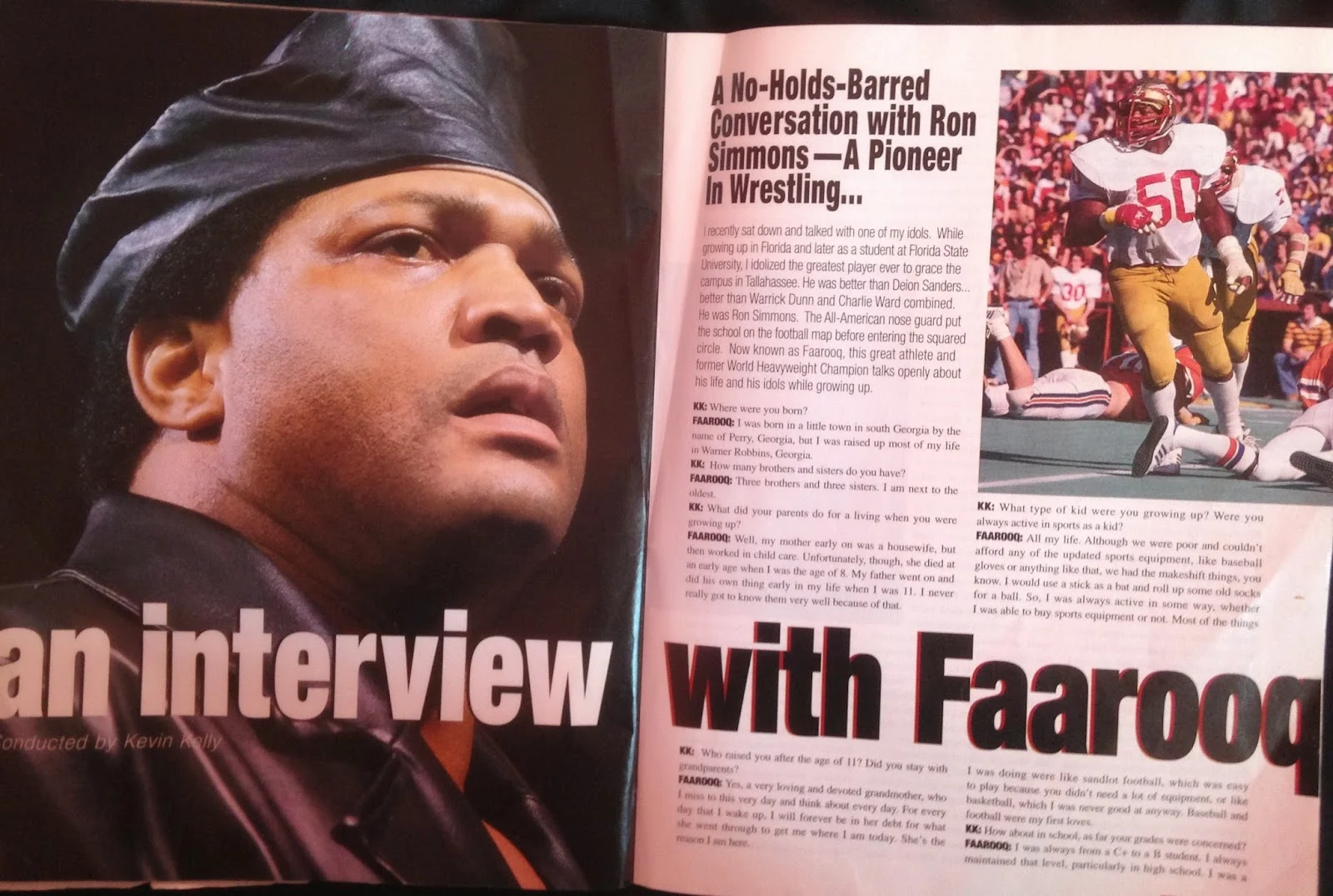 WWE: WWF RAW MAGAZINE - January 1998 - An interview with Farooq