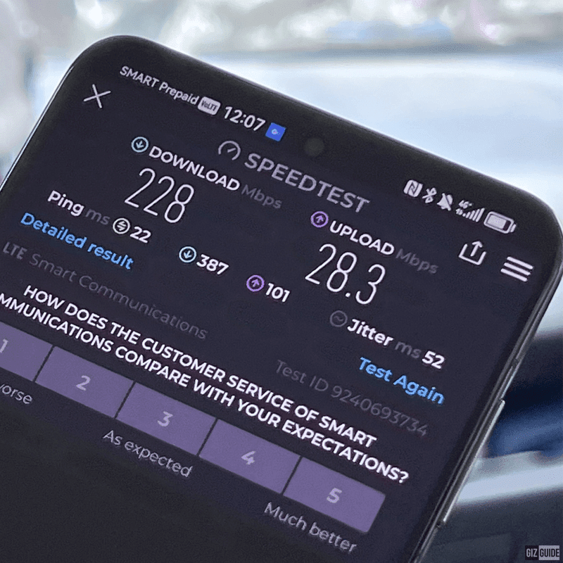 Smart 4G speed test on the new HUAWEI P60 Pro