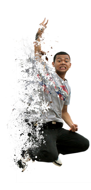 Membuat efek dispersion dengan brush Splatter di photoshop