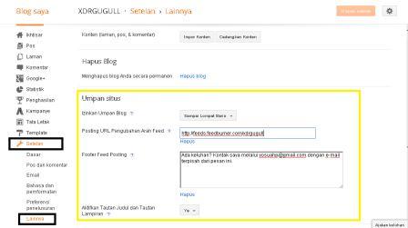 mengatur feedburner