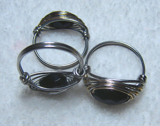 3 Herringbone Weave Rings