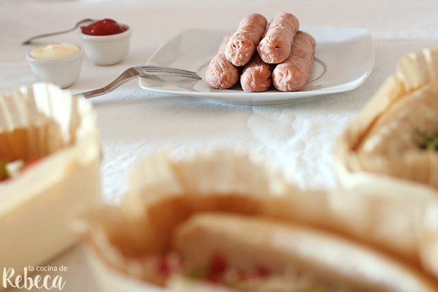 Salchichas de pollo caseras