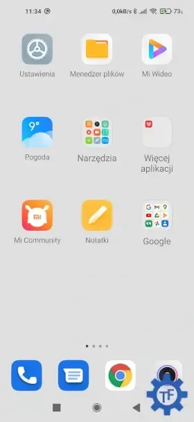Duże ikony na pulpicie w Xiaomi