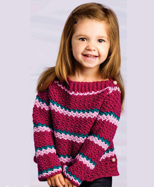 Little Girl Crochet Sweater - Free Pattern