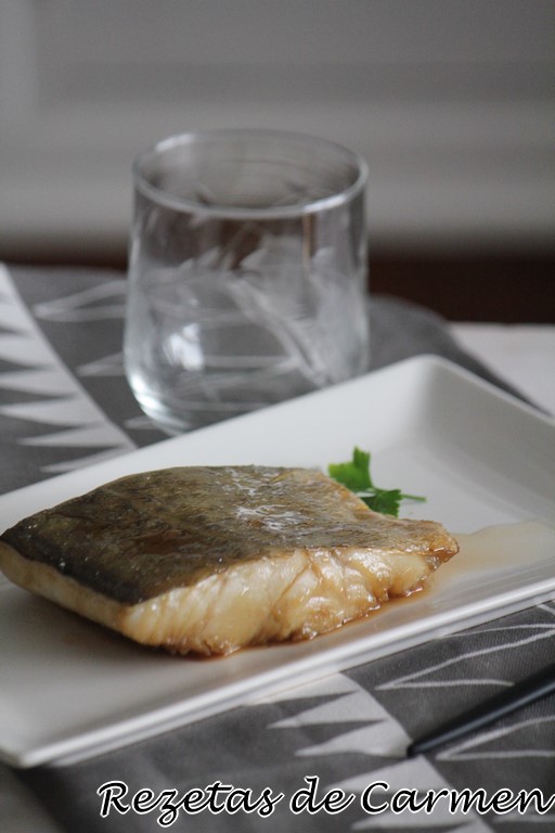 Bacalao al horno marinado con miel 