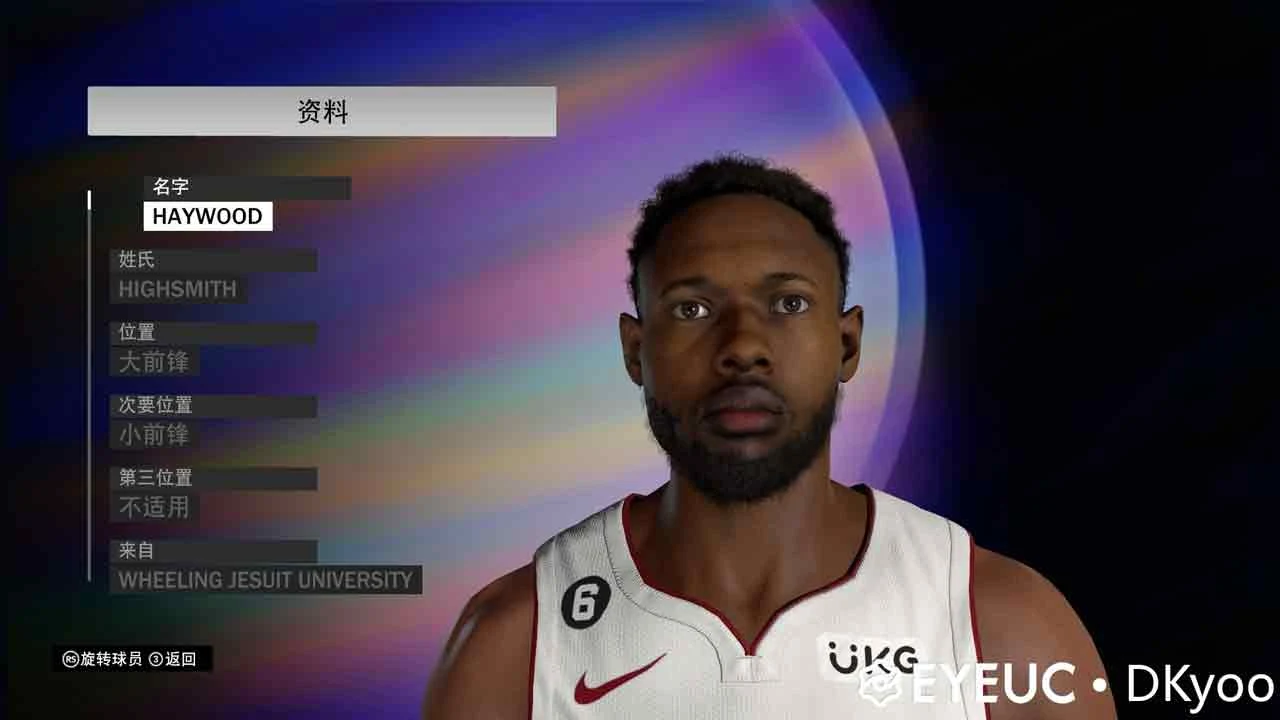 NBA 2K23 Haywood Highsmith Cyberface