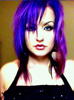 linda strawberry purple hair