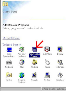 Control Panel Add Remove Programs