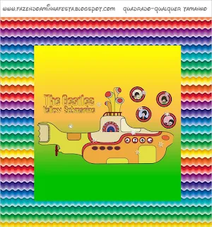 Beatles Yellow Submarine Free Printable Labels.