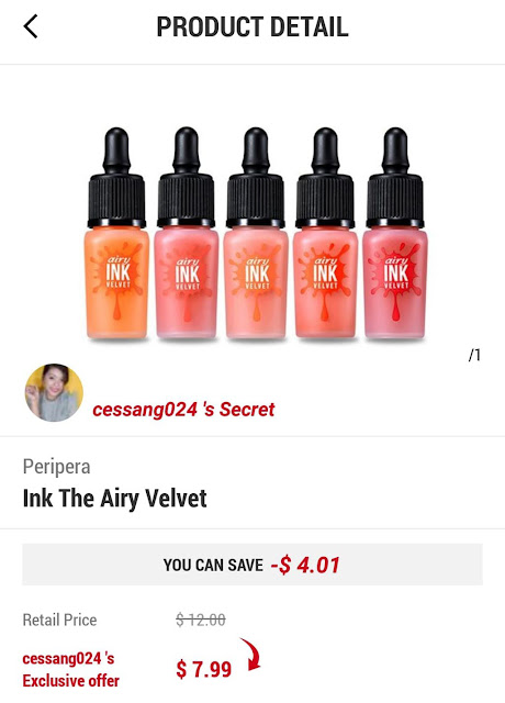 PERIPERA AIRY INK VELVET REVIEW