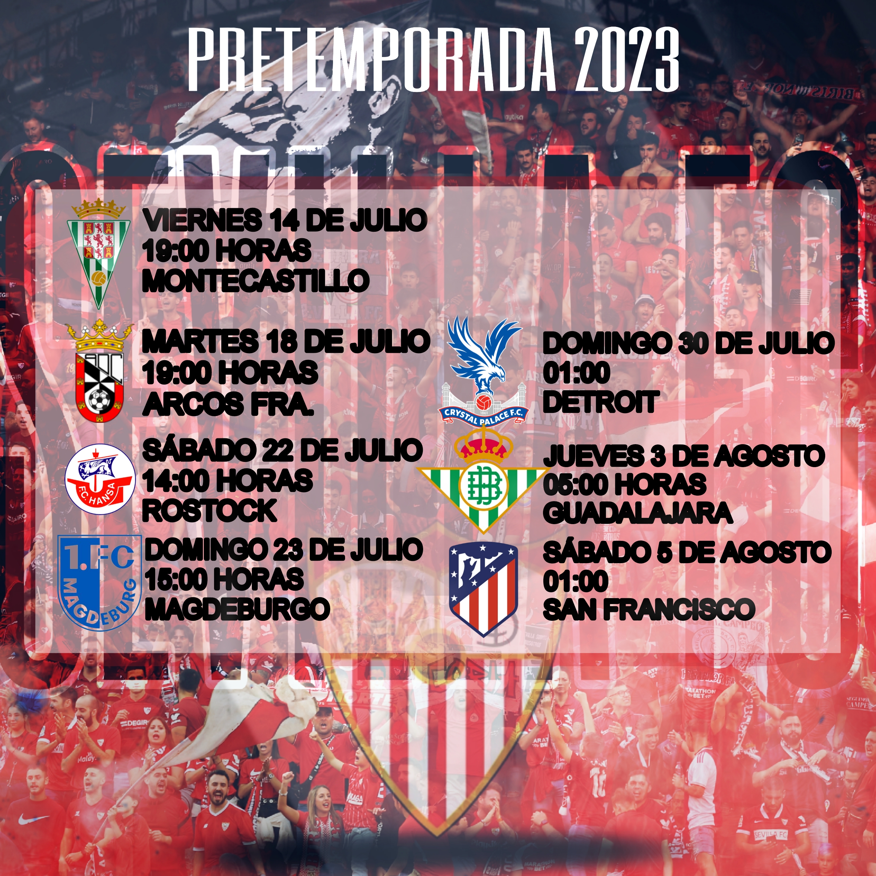 Proximos partidos del sevilla