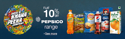 Flat 10% off on Entire PEPSICO range