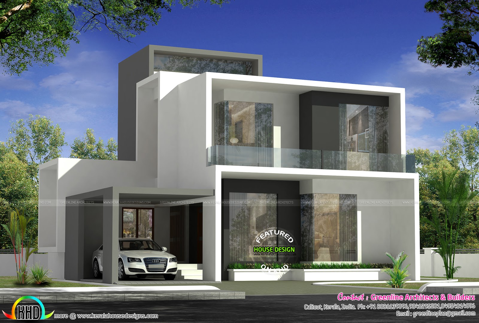 Cute simple contemporary house plan - Kerala home design and floor