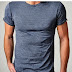 BLUE MELANGE HALF SLEEVE T-SHIRT MEN