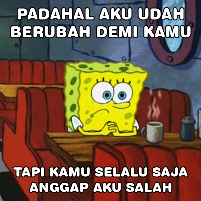  Gambar  Meme Lucu  Spongebob  Galau Gambar  Lucu  Terbaru