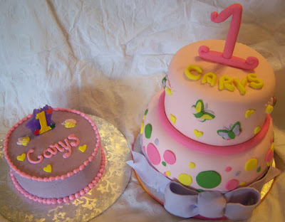 Girls 1st birthday cake