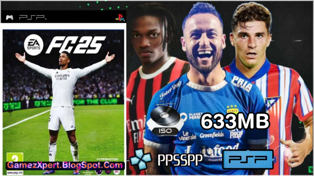 EA Sports FC25 PSP & PPSSPP ISO With Textures + Save Data 1.1GB