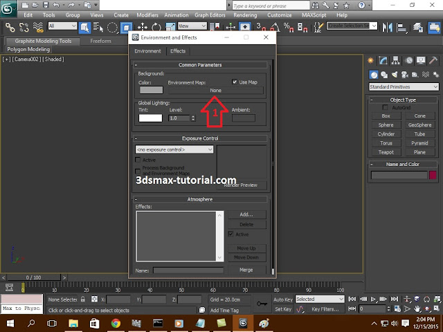 Menampilkan material di background viewport 3ds max