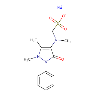 Struktur Kimia obat Antalgin (Metampiron / Metamizole)