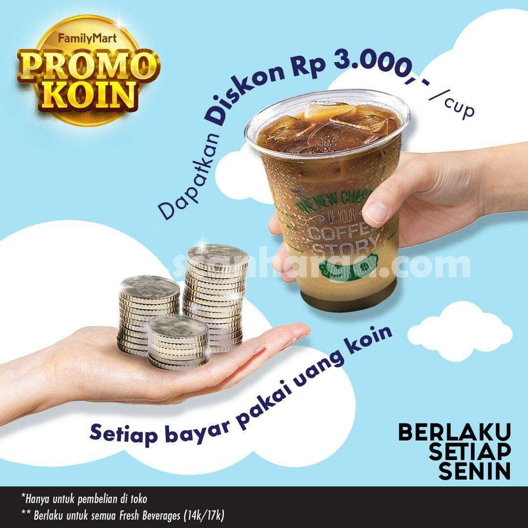 Promo FAMILYMART Bayar pakai Uang KOIN dapat Diskon Rp. 3.000