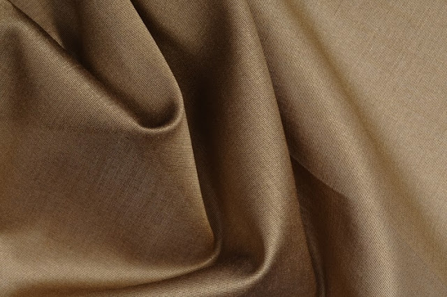 Dark Beige Cotton Silk Fabric