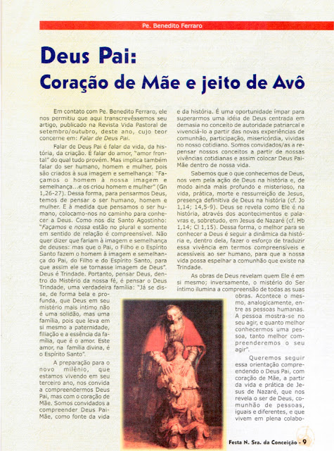 PROGRAMA DA FESTA DE NOSSA SENHORA DA CONCEIÇÃO - 1999