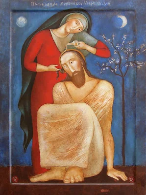 The Anointing of Christ by Bulgarian Iconographer Julia Stankova