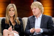 Jennifer Aniston Owen Wilson eat dog biscuit on German Show picture