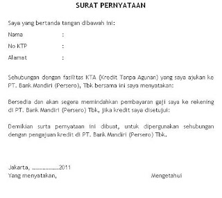 Penawaran Pinjaman KTA/KPR Bank Mandiri Untuk Usaha Maupun 