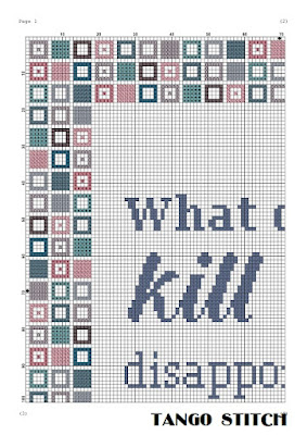 What doesn't kill you funny cross stitch hand embroidery pattern - Tango Stitch