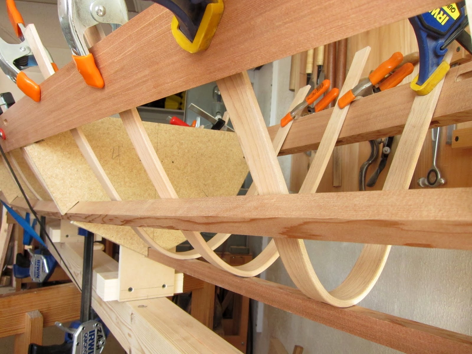 Tim Manney Chairmaker: Skin on Frame Kayak: Bending in the 
