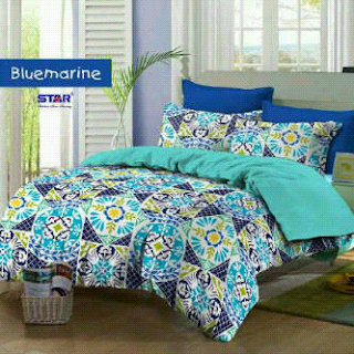 sprei star blue marine