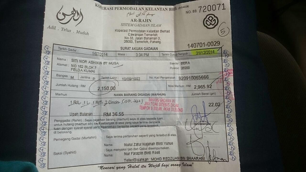 Kedai Membeli Surat Pajak Kawasan Jerteh Terengganu