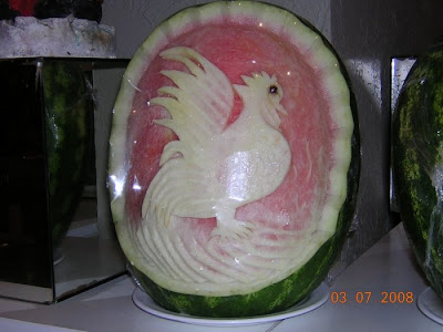 Watermelon carving art - seen at unik4u.blogspot.com