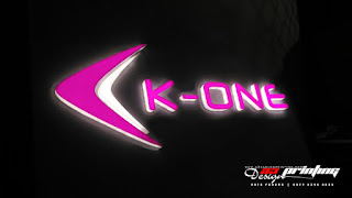 huruf timbul 3d letter logo k-one kota padang
