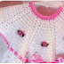 Vestido rosa en crochet 