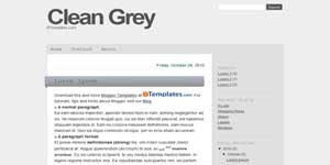 Blogger Template - Clean Grey