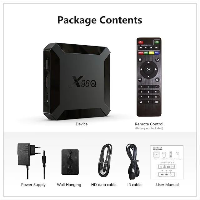 X96 Android 10.0 TV box X96Q IPTV Box X96 Q 1G 8G 2G 16G Allwinner H313 Smart Ip Tv m3u Set Top Box Ship From France