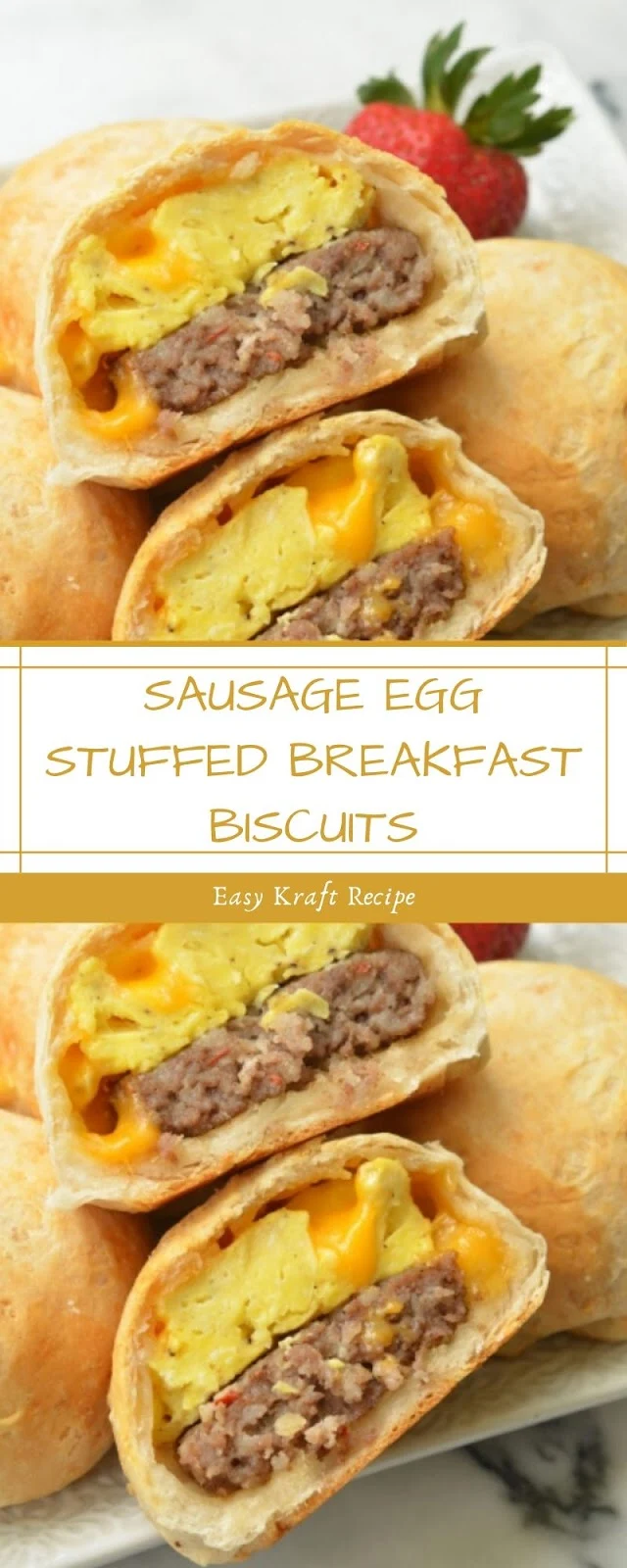 SAUSAGE EGG STUFFED BREAKFAST BISCUITS