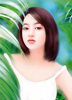 khmer beautiful girl painting