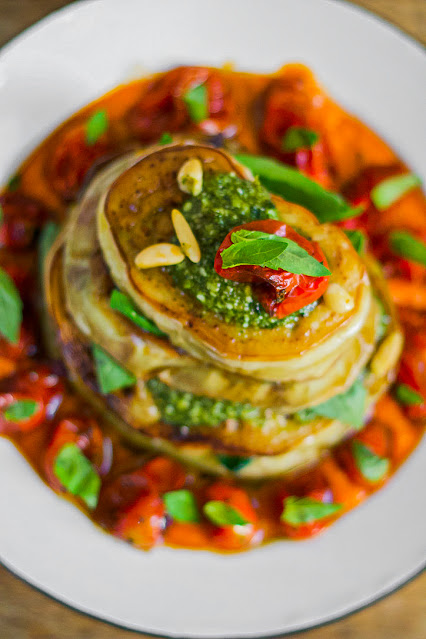 mille-feuilles aubergines