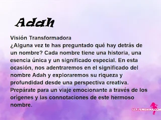 significado del nombre Adah