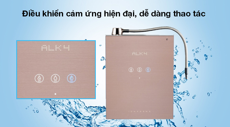 Máy lọc nước ion kiềm IonFarms Alpha-1500 2 lõi 5 tấm điện cực Máy lọc nước ion kiềm IonFarms Alpha-1500 2 lõi 5 tấm điện cực