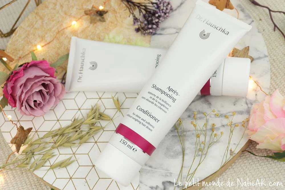 après shampoing sans silicone 100% naturel Dr Hauschka