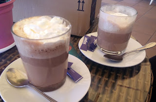 Lovely hot chocolates that went down very fast